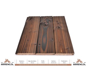 BARDAGE DOUGLAS BROSSÉ PHÉNIX BRÛLÉ CARBONFIX - 20 mm x 135 mm 2