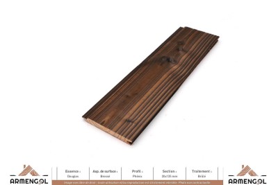 BARDAGE DOUGLAS BROSSÉ PHÉNIX BRÛLÉ CARBONFIX - 20 mm x 135 mm