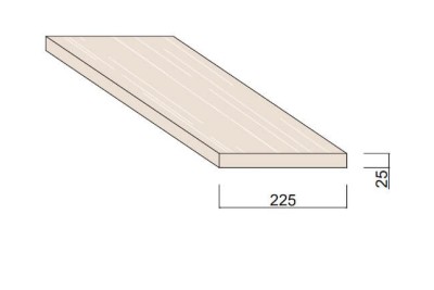 Bois du Nord Blanc 225 x 25 mm Bois du Nord Blanc 225 x 25 mm