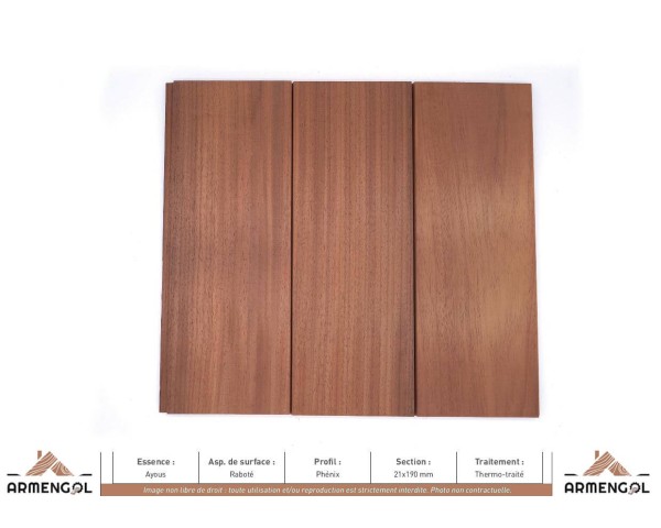 BARDAGE AYOUS RABOTÉ PHÉNIX THERMO-TRAITÉ - 21 mm x 190 mm