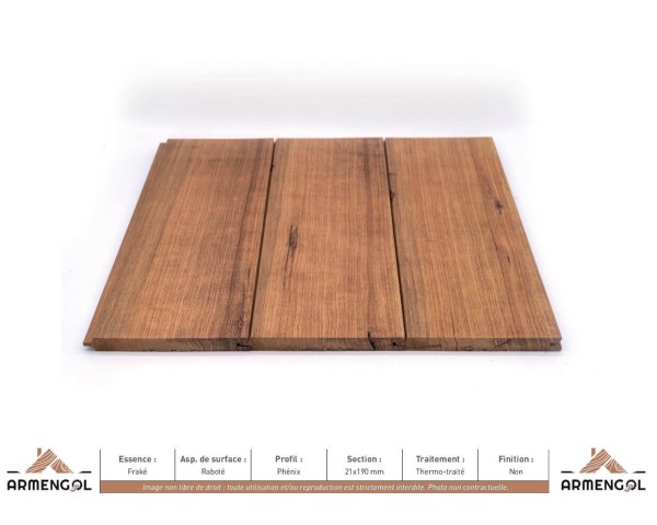 BARDAGE FRAKÉ RABOTÉ PHÉNIX THERMO-TRAITÉ - 21 mm x 190 mm