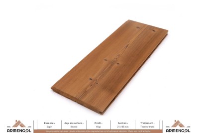 BARDAGE SAPIN BROSSÉ VÉGA THERMO-TRAITÉ - 21 mm x 185 mm