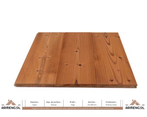 BARDAGE SAPIN BROSSÉ VÉGA THERMO-TRAITÉ - 21 mm x 185 mm 2