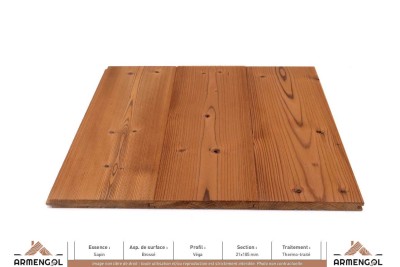 BARDAGE SAPIN BROSSÉ VÉGA THERMO-TRAITÉ - 21 mm x 185 mm