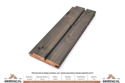 BARDAGE DOUGLAS BROSSÉ DIABLO CLASSE 3.2 GRIS - 26 mm x 135 mm