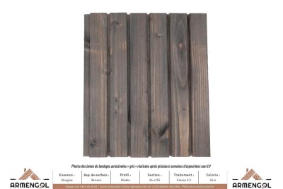 BARDAGE DOUGLAS BROSSÉ DIABLO CLASSE 3.2 GRIS - 26 mm x 135 mm