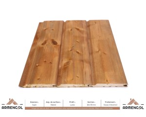 BARDAGE SAPIN RABOTÉ LUNÉA CLASSE 3 MARRON - 20 mm x 135 mm 2