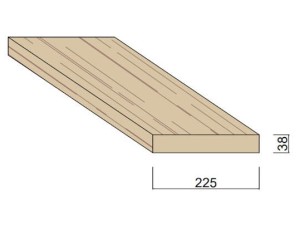 Bois du Nord Rouge 225 x 38 mm