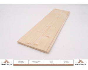 LAMBRIS SAPIN DU NORD RABOTÉ VÉGA - 12 mm x 140 mm