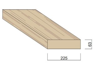 Bois du Nord Rouge 225 x 63 mm
