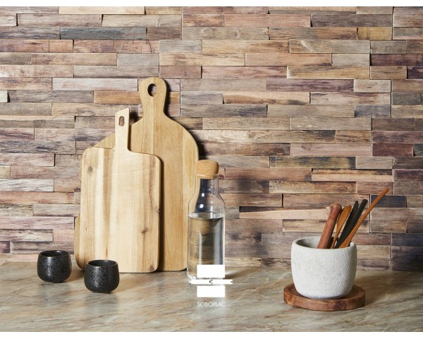 REVETEMENT MURAL MURMURE BANGKIRAI BOIS FLOTTE BFL758