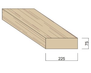 Bois du Nord Rouge 225 x 75 mm