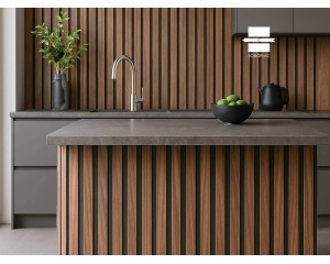 PANNEAU MURAL ACOUSTIQUE TASSOFLEX EFFET TASSEAU NOYER NATUREL TF130