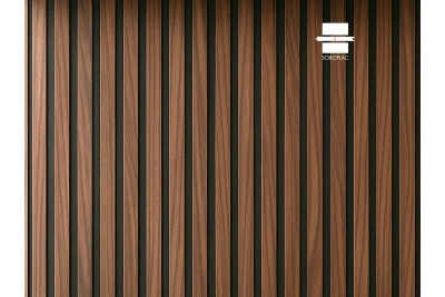 PANNEAU MURAL ACOUSTIQUE TASSOFLEX EFFET TASSEAU NOYER NATUREL TF130