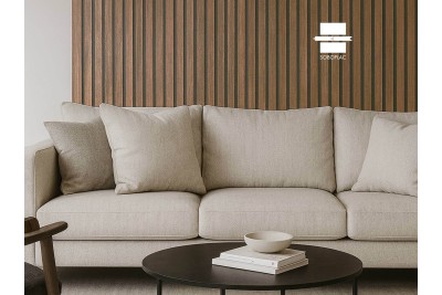 PANNEAU MURAL ACOUSTIQUE TASSOFLEX EFFET TASSEAU NOYER NATUREL TF130