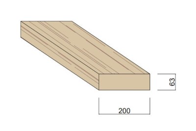 Bois du Nord Rouge 200 x 63 mm Bois du Nord Rouge 200 x 63 mm