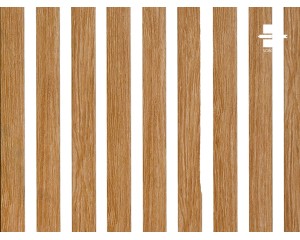 PANNEAU MURAL LAMES EFFET 3 TASSEAUX CHENE CLAIR/BLANC - DUV5587 2