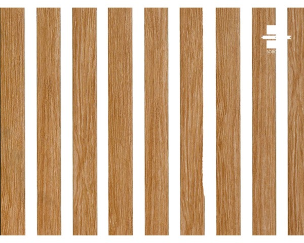 PANNEAU MURAL LAMES EFFET 3 TASSEAUX CHENE CLAIR/BLANC - DUV5587