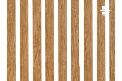 PANNEAU MURAL LAMES EFFET 3 TASSEAUX CHENE CLAIR/BLANC - DUV5587