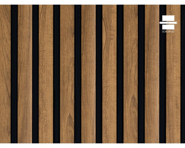 PANNEAU MURAL LAMES EFFET 3 TASSEAUX OAK CRAFT TECK - SOB4877