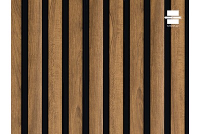 PANNEAU MURAL LAMES EFFET 3 TASSEAUX OAK CRAFT TECK - SOB4877