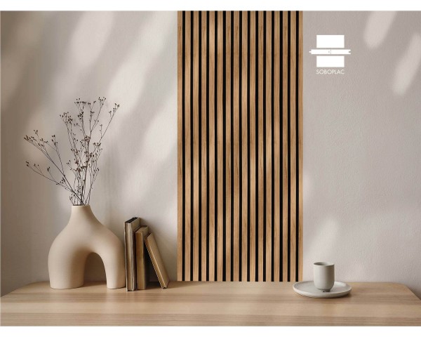 PANNEAU MURAL ACOUSTIQUE PANELIO COLETTE CHENE MIEL BLACK PA5598