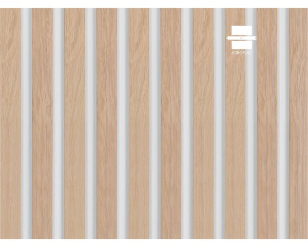 PANNEAU MURAL EFFET TASSEAU PANELIO MARTEL OAK NATURAL WHITE