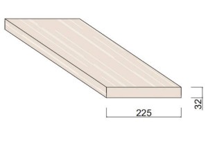 Bois du Nord Blanc 225 x 32 mm