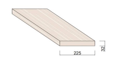 Bois du Nord Blanc 225 x 32 mm