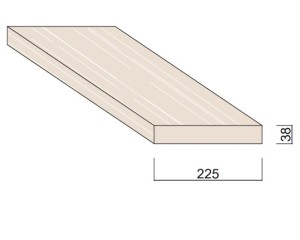 Bois du Nord Blanc 225 x 38 mm