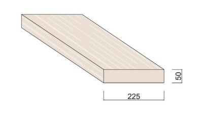 Bois du Nord Blanc 225 x 50 mm
