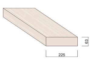 Bois du Nord Blanc 225 x 63 mm