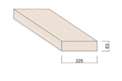Bois du Nord Blanc 225 x 63 mm