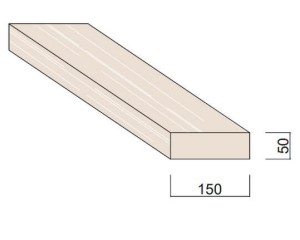 Bois du Nord Blanc 150 x 50 mm
