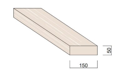 Bois du Nord Blanc 150 x 50 mm Bois du Nord Blanc 150 x 50 mm