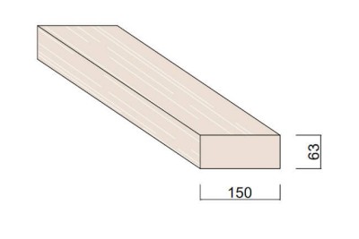 Bois du Nord Blanc 150 x 63 mm