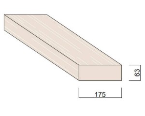 Bois du Nord Blanc 175 x 63 mm