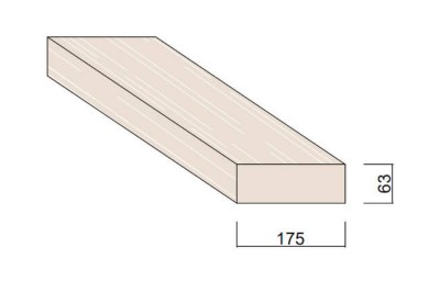 Bois du Nord Blanc 175 x 63 mm