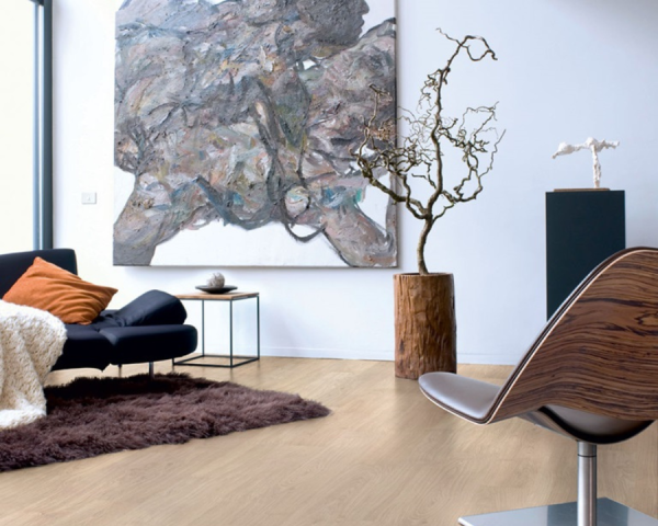 Chêne vernis gris clair- 1380  mm x  156 mm - Ep. 8mm