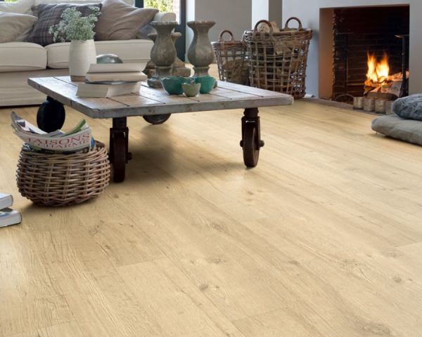 Chêne sablé naturel - 1380  mm x  190 mm - Ep. 8mm