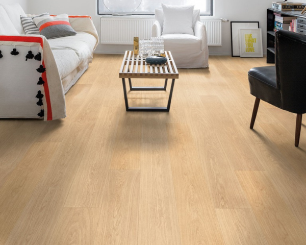 Chêne verni blanc - 2050  mm x  205 mm - Ep. 9.5mm