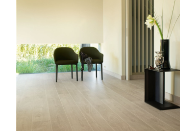 Chêne vieilli blanc - 2050  mm x  205 mm - Ep. 9.5mm