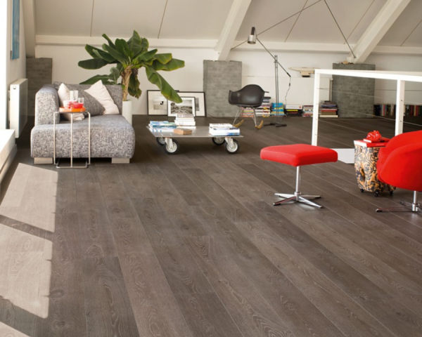 Chêne vieilli gris - 2050  mm x  205 mm - Ep. 9.5mm