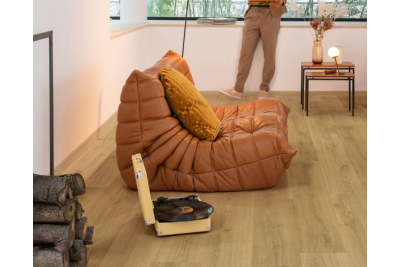 Chêne chaud naturel brossé -  1380 mm x  212 mm - Ep. 9 mm