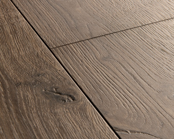 Chêne marron brossé -  1380 mm x  212 mm - Ep. 9 mm