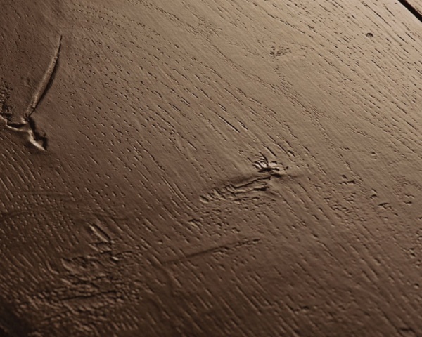 Chêne marron ciré -  1380 mm x  212 mm - Ep. 9 mm