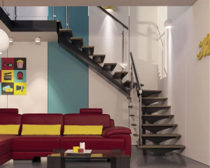 Escalier à limons centraux - Nantes