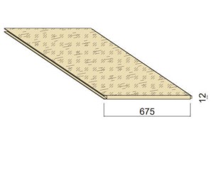 Dalle OSB3 - 2,5 m x 0,675 m - ép.12 mm