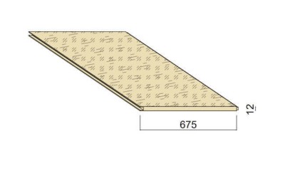 Dalle OSB3 - 2,5 m x 0,675 m - ép.12 mm