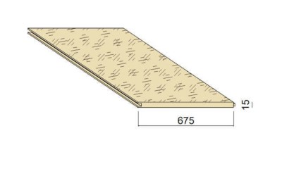 Dalle OSB3 - 2,5 m x 0,675 m - ép.15 mm Dalle OSB3 - 2,5 m x 0,675 m - ép.15 mm